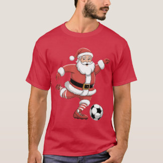 Santa Plays Soccer Christmas Sports friend vintage T-Shirt