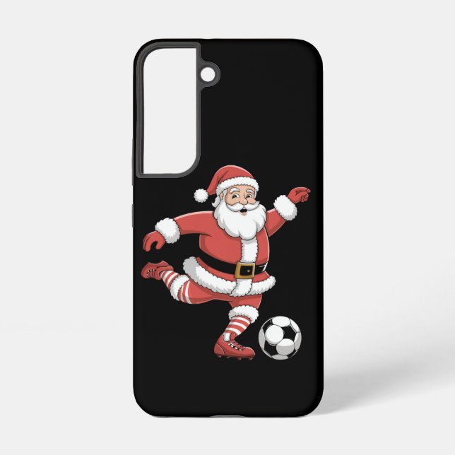 Santa Plays Soccer Christmas Sports Samsung Galaxy S22 Case (Back)