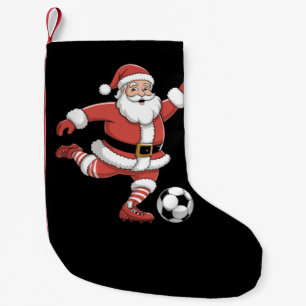 Santa Plays Soccer Christmas Sports Small Christmas Stocking