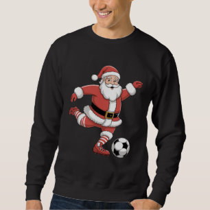Santa Plays Soccer Christmas Sports Sweatshirt