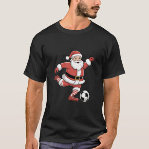 Santa Plays Soccer Christmas Sports T-Shirt
