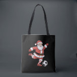 Santa Plays Soccer Christmas Sports Tote Bag<br><div class="desc">Santa Plays Soccer Christmas Sports</div>