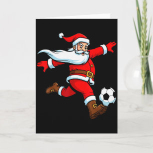 Santa Plays Soccer Christmas Sports Women Men Kids Card