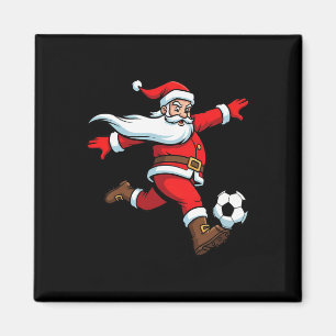 Santa Plays Soccer Christmas Sports Women Men Kids Magnet