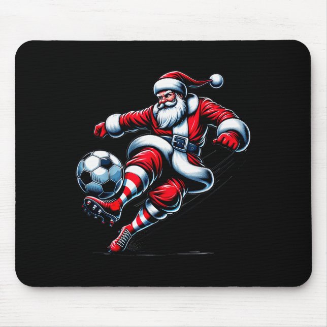 Santa Plays Soccer Christmas Srts Women Men Kids  Mouse Mat (Front)