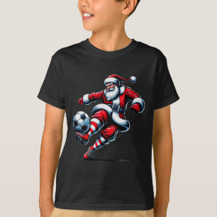 Santa Plays Soccer Christmas Srts Women Men Kids  T-Shirt