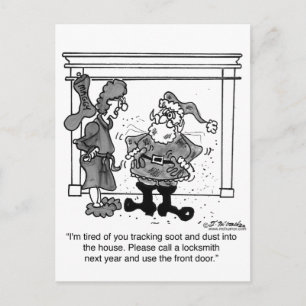 Santa, Please Call a Locksmith Holiday Postcard