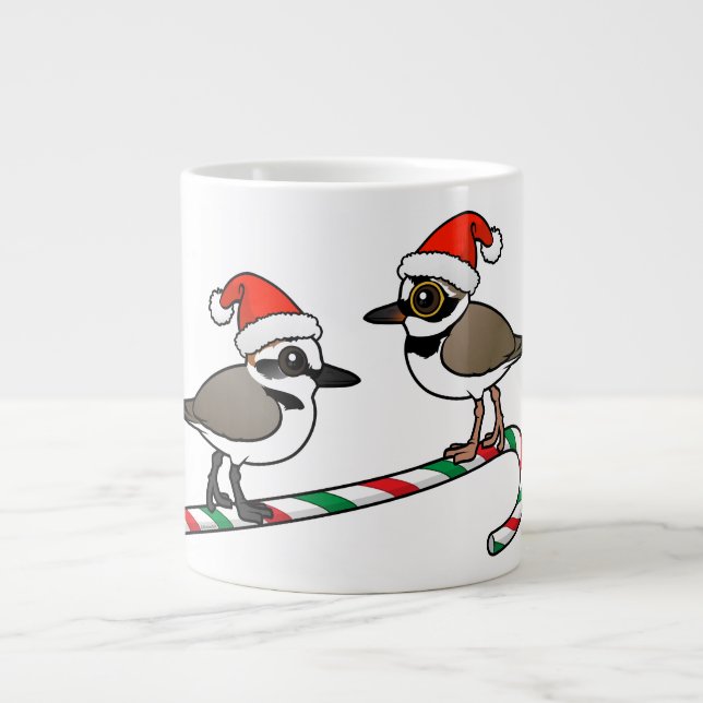 Santa Plovers Large Coffee Mug (Front)