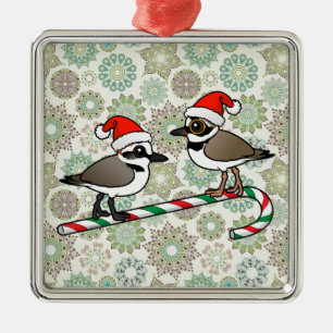 Santa Plovers Metal Tree Decoration