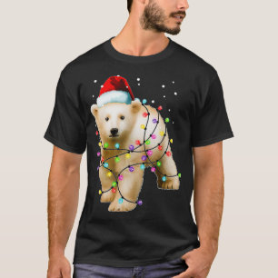 Santa Polar Bear, Christmas, Men Women Kids, Bear  T-Shirt