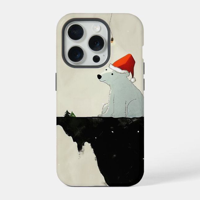 Santa Polar Bear iPhone Case (Back)