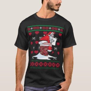 Santa Pooping Down Chimney Ugly Xmas Sweater Chris