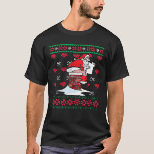 Santa Pooping Down Chimney Ugly Xmas Sweater Chris