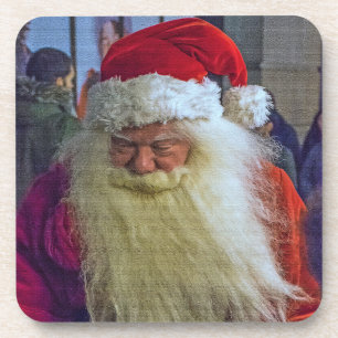 Santa portrait coasters