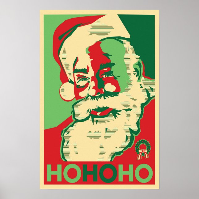 Santa Poster - HoHoHo (Front)