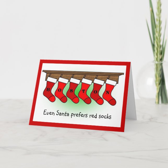 Santa prefers socks holiday card (Front)
