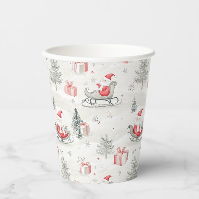Santa Presents Christmas Paper cup (Front)