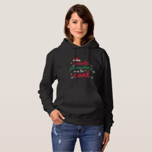 Santa Promoting Me to Aunt, Auntie Claus Christmas Hoodie