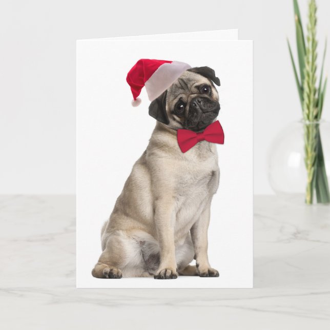Santa Pug Christmas Cards (Front)