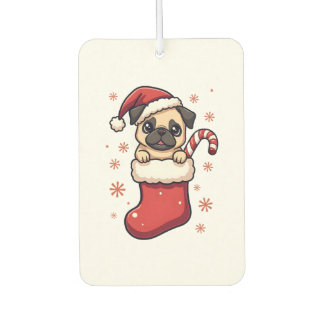 Santa Pug Delight Car Air Freshener