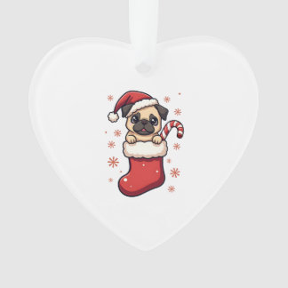 Santa Pug Delight Ornament