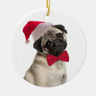 Santa Pug Ornament