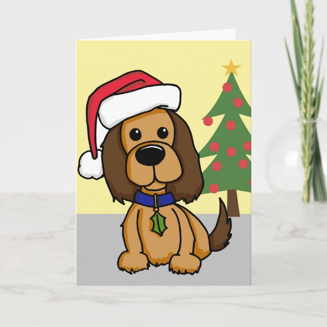 Santa Puppy Holiday Card (Front)