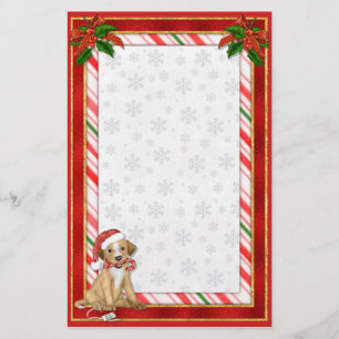Santa Puppy Stationery