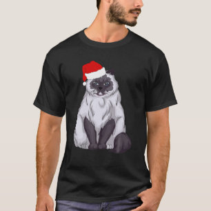 Santa Ragdoll Cat Christmas Pajama T Funny Xmas Gi T-Shirt