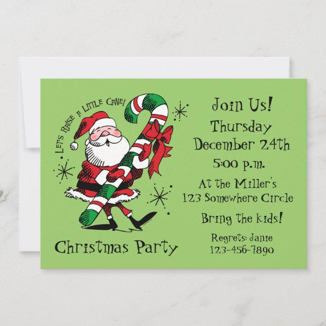 Santa Raising Cane Invitation (Front)