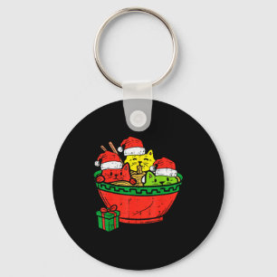 Santa Ramen Cats Anime Christmas Xmas Kids Girls M Key Ring