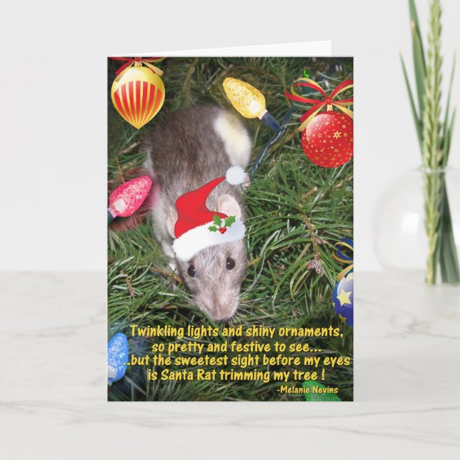 Santa Rat Card (Front)