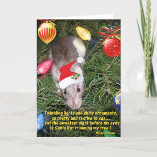 Santa Rat Card