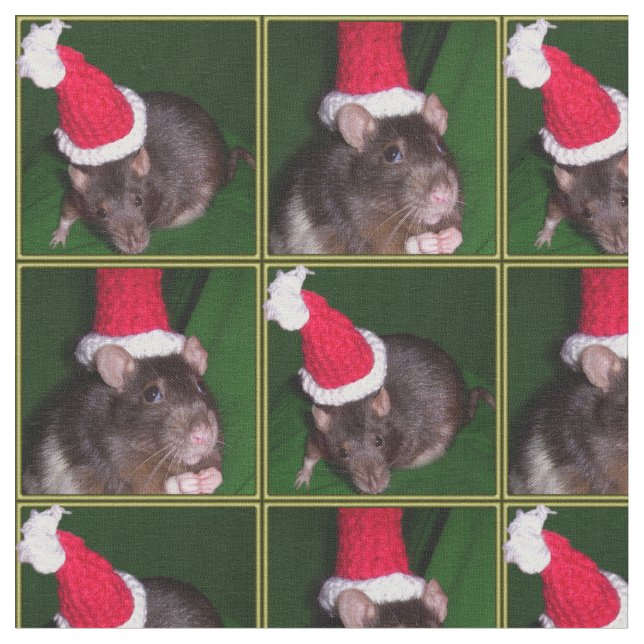 Santa Rat Fabric (Close Up)