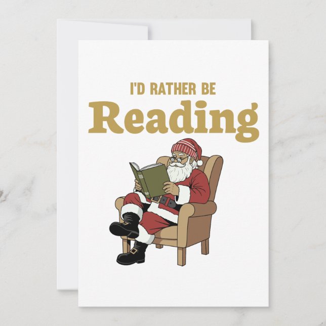 Santa Reading Holiday Card (Front)