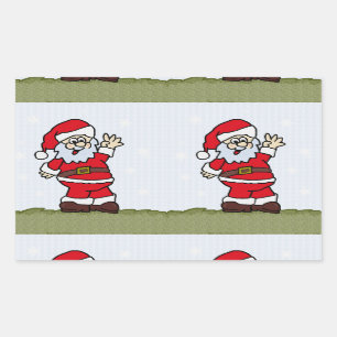 Santa Rectangular Sticker