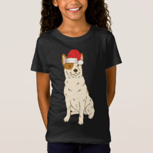 Santa Red Heeler Winter Christmas Dog Mum Holiday T-Shirt