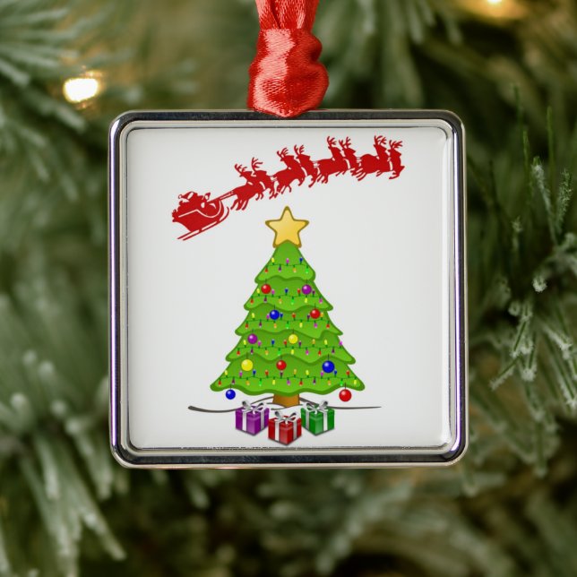 **SANTA/REINDEER AND TREE** ORNAMENT (Tree)