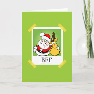 Santa & Reindeer BFF's Holiday Card
