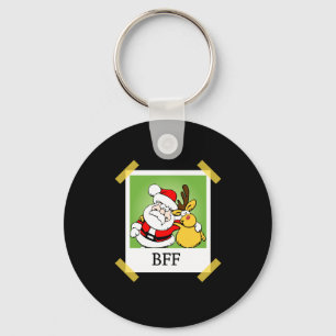 Santa & Reindeer BFF's Key Ring