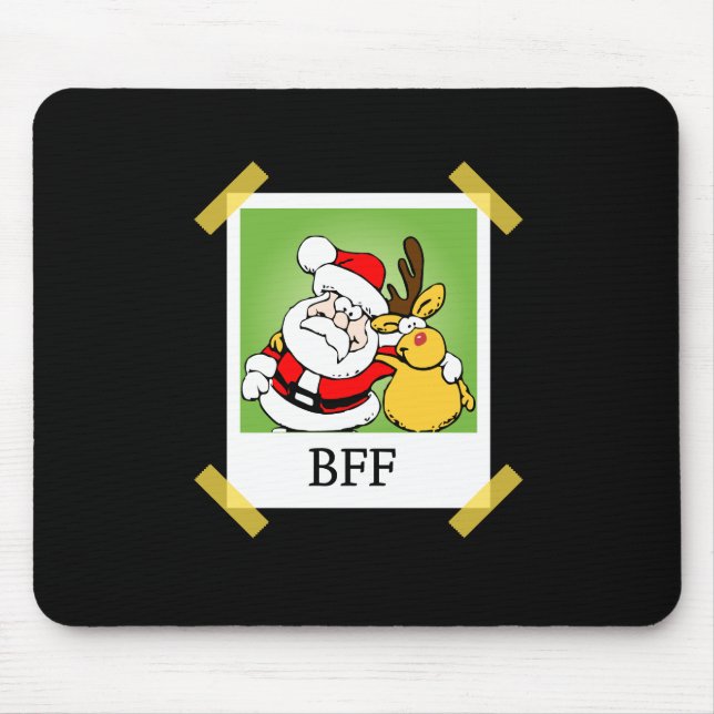 Santa & Reindeer  BFF's Mouse Mat (Front)