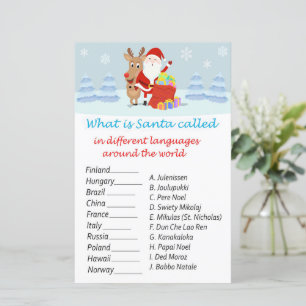 Santa reindeer christmas around the world game