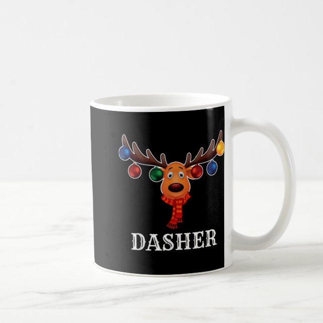 Santa Reindeer Dasher Xmas Group Costume  Coffee Mug (Right)