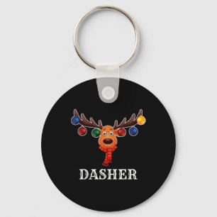 Santa Reindeer Dasher Xmas Group Costume T Shirt  Key Ring