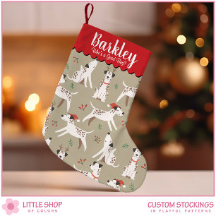 Santa Reindeer Dogs Customisable Pet Small Christmas Stocking