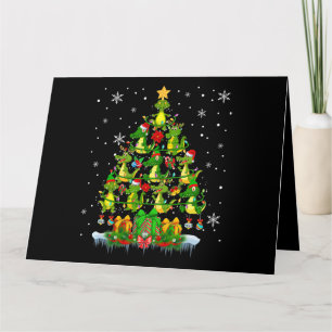 Santa Reindeer Elf Alligators Christmas Tree Light Card