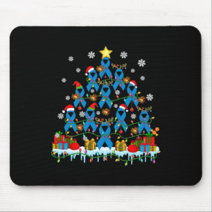 Santa Reindeer Elf Diabetes Awareness Ribbons Chri Mouse Mat