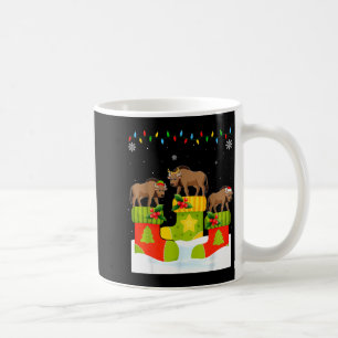 Santa Reindeer Elf Wildebeest In Christmas Socks U Coffee Mug
