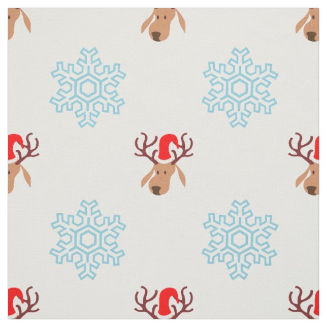 santa reindeer fabric (Swatch)
