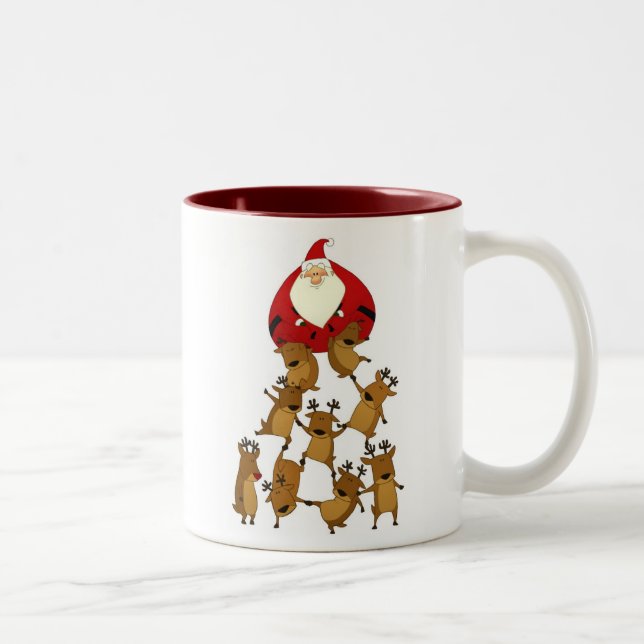 Santa & Reindeer Mug (Right)